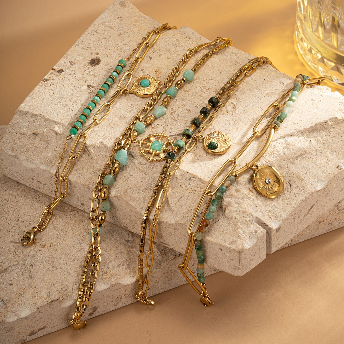 Natural Stone Beaded Bracelet