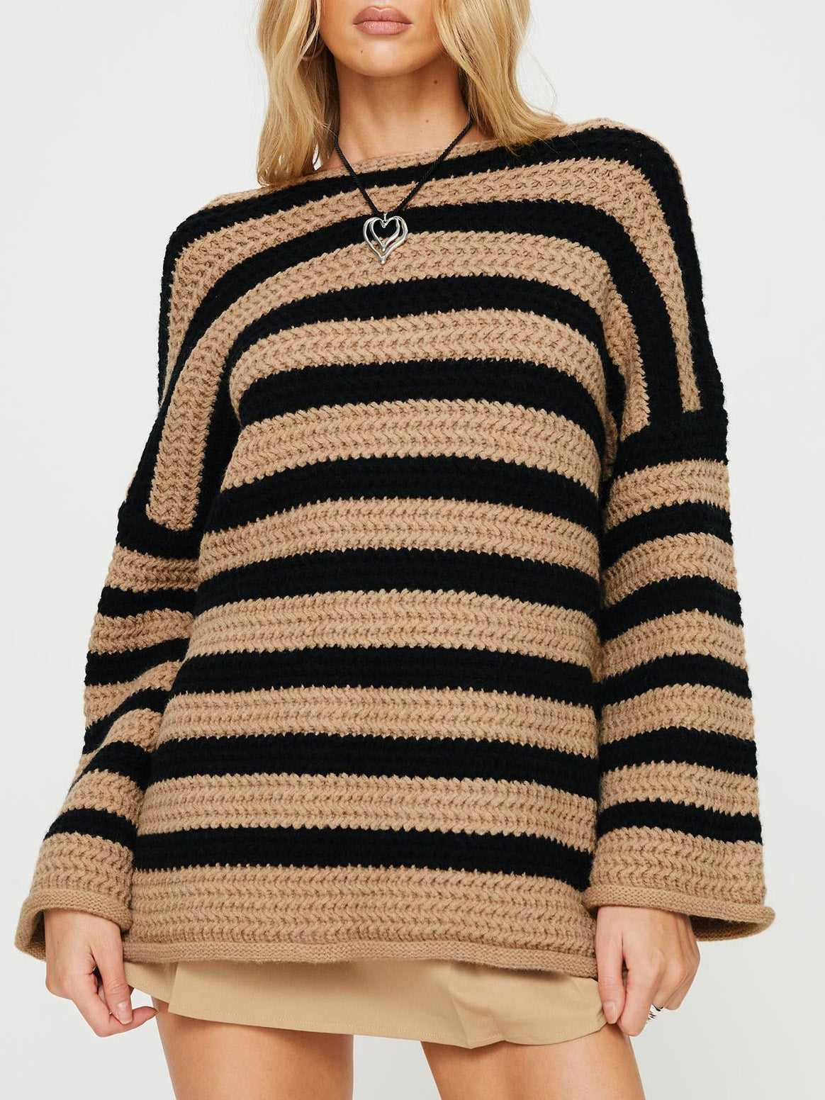 Striped Long-sleeved Sweater