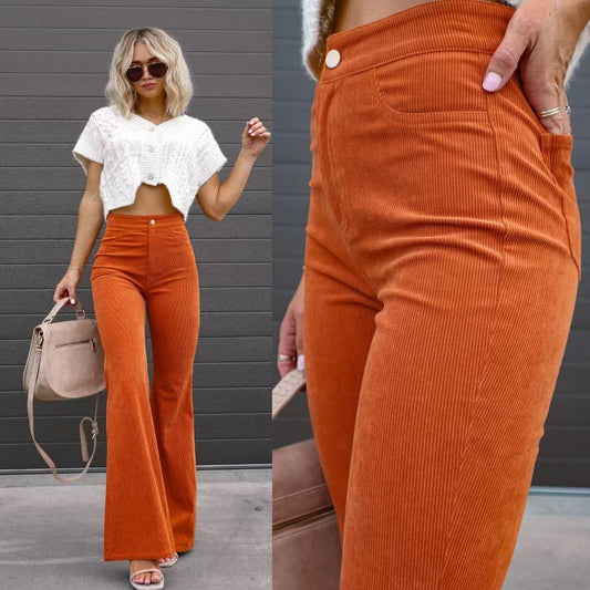 Mid-waist Flared Pants