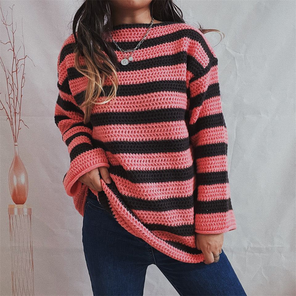 Striped Long-sleeved Sweater