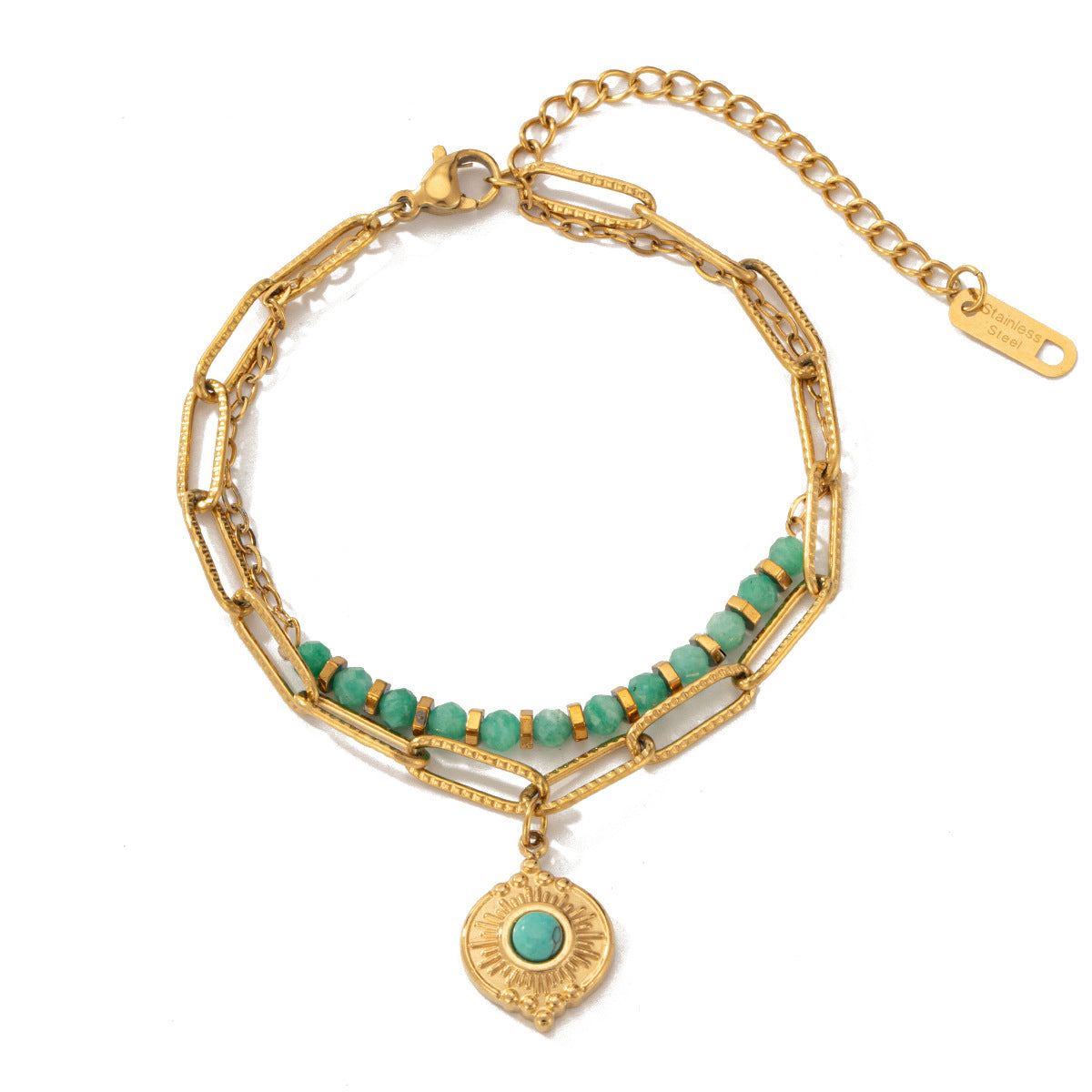 Natural Stone Beaded Bracelet