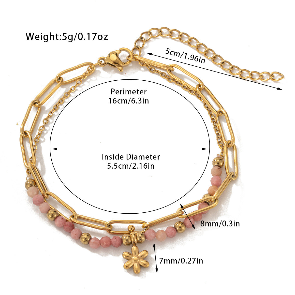 Natural Stone Beaded Bracelet