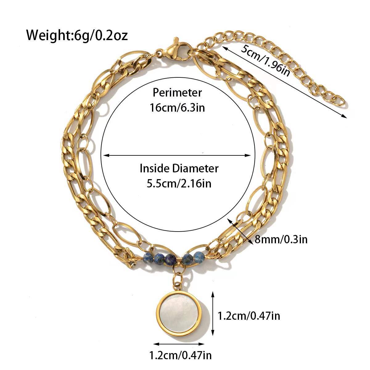 Natural Stone Beaded Bracelet