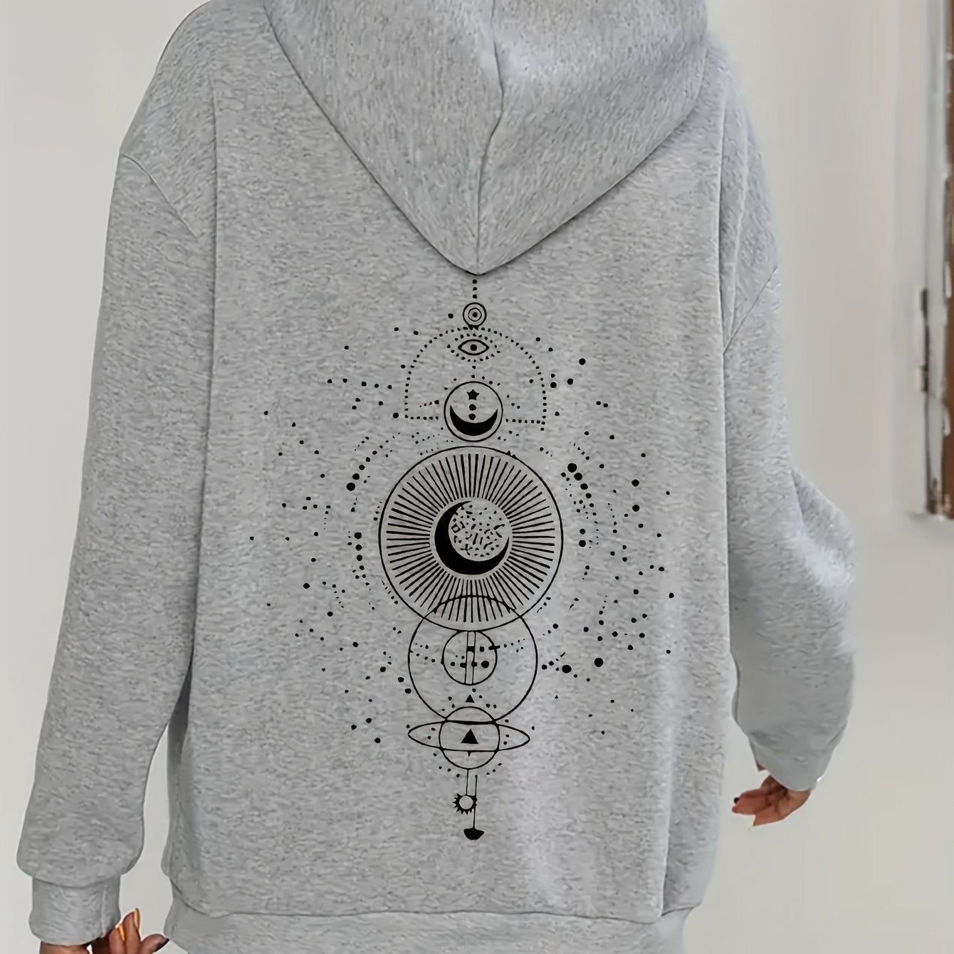 Moon Print Casual Sweater